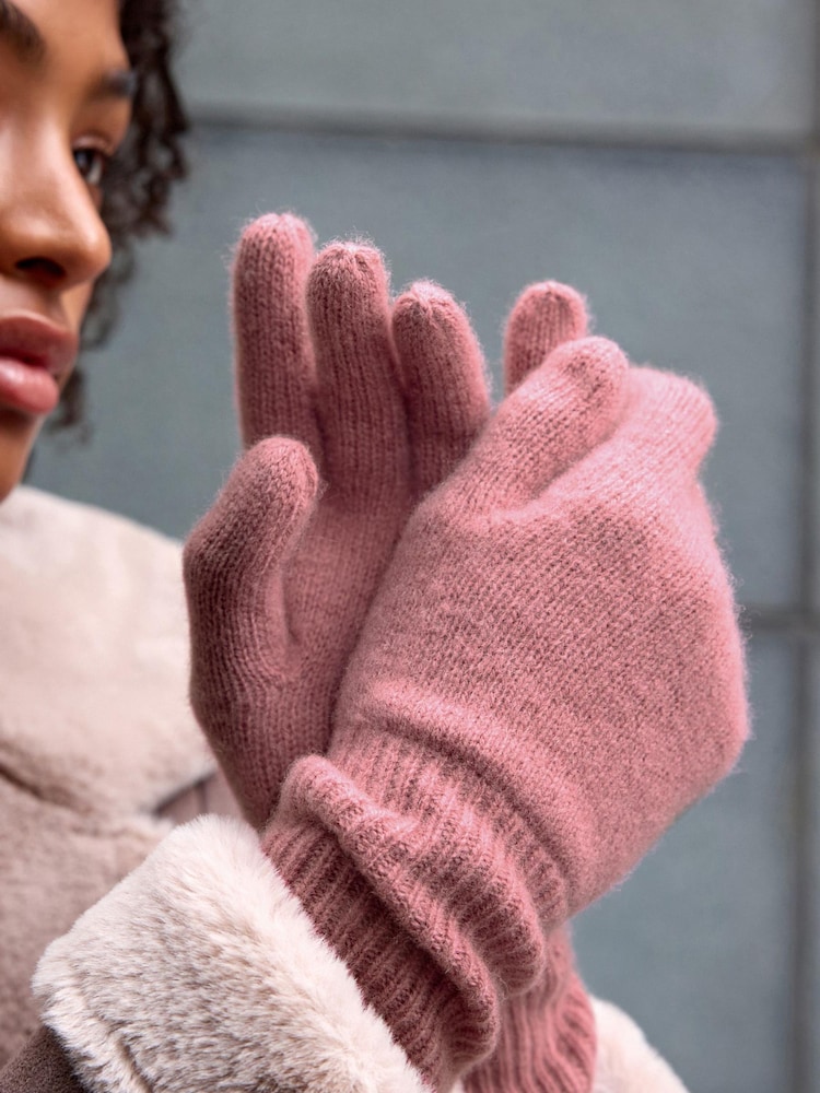 Pink Collection Luxe 30% Cashmere Gloves - Image 1 of 3