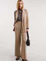 JD Williams Nude Double Breasted Ponte Blazer - Image 1 of 4
