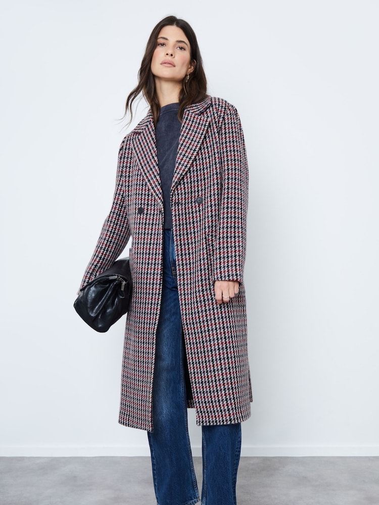 Another Sunday Formal Coat In Heritage Check Wool Blend In Brown - Image 1 of 7