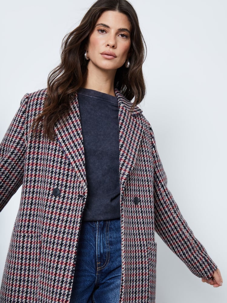 Another Sunday Formal Coat In Heritage Check Wool Blend In Brown - Image 2 of 7
