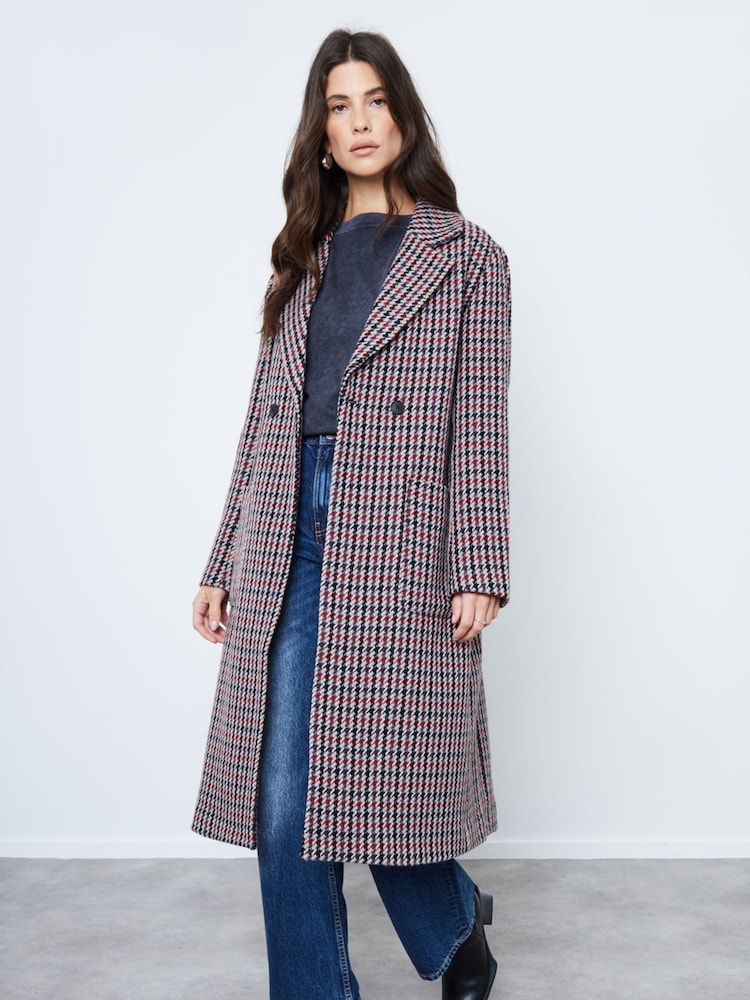 Another Sunday Formal Coat In Heritage Check Wool Blend In Brown - Image 3 of 7