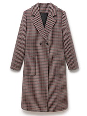 Another Sunday Formal Coat In Heritage Check Wool Blend In Brown - Image 5 of 7