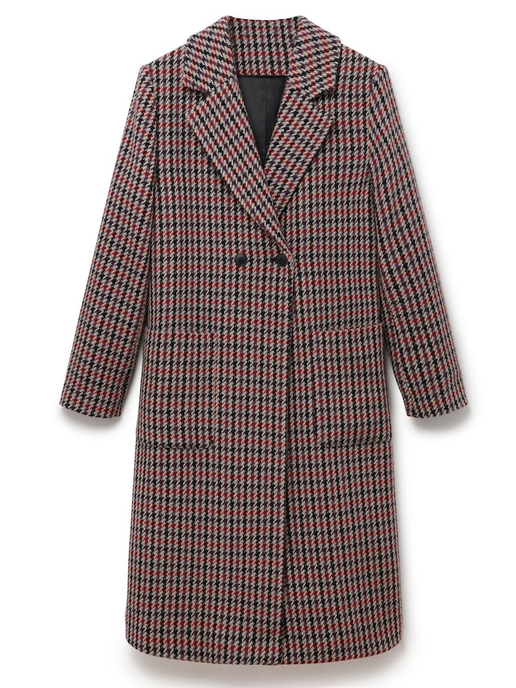 Another Sunday Formal Coat In Heritage Check Wool Blend In Brown - Image 5 of 7