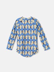 Angel & Rocket Blue Zip-Up Long Sleeve Rash Swimsuit - Image 5 of 6