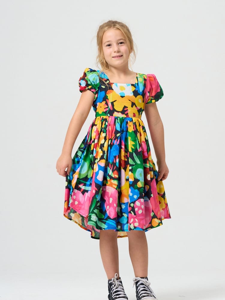 Angel & Rocket Multi Evita Printed Tie Back Print Dress - Image 1 of 4
