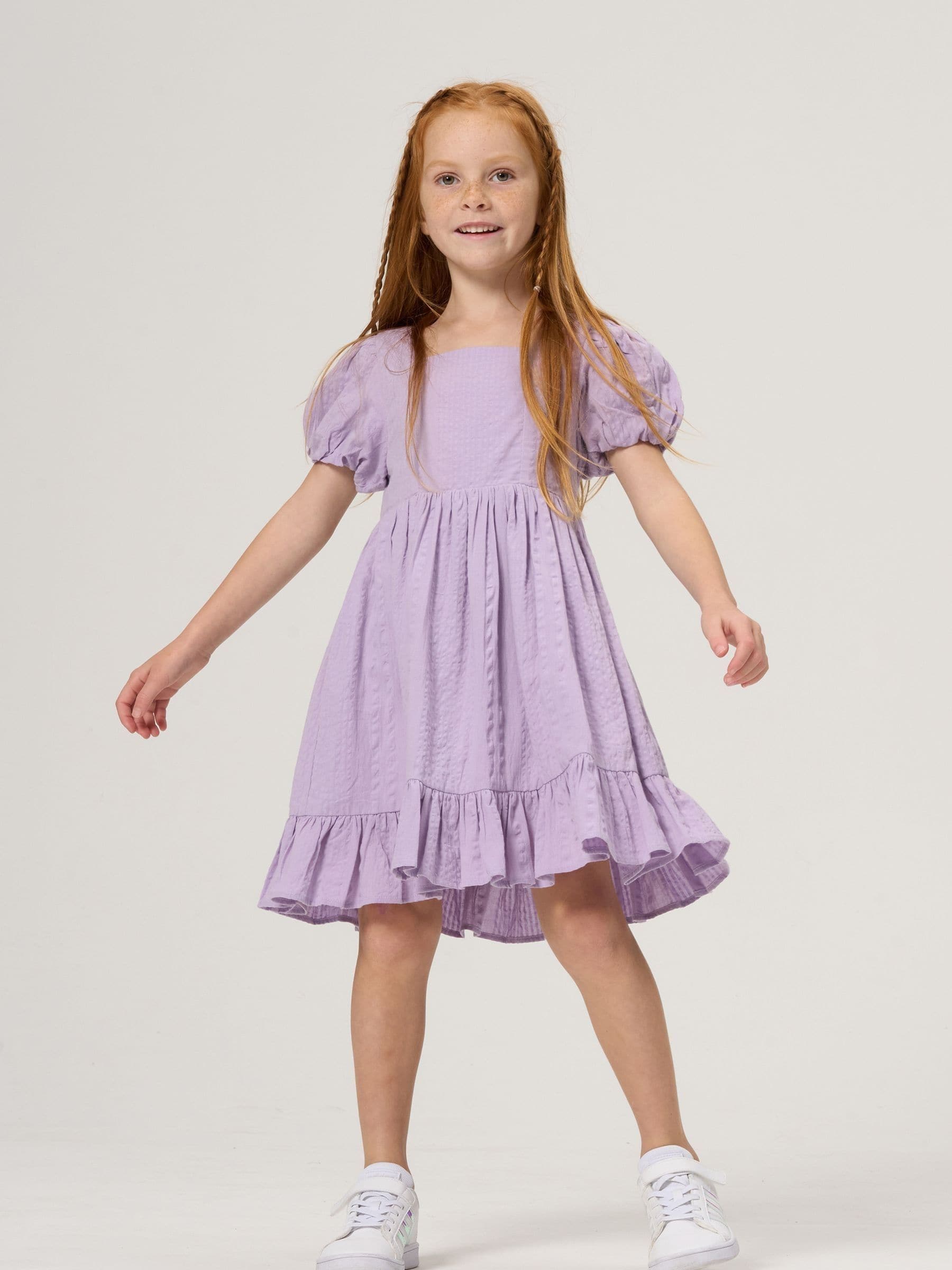 Purple seersucker dress cheap
