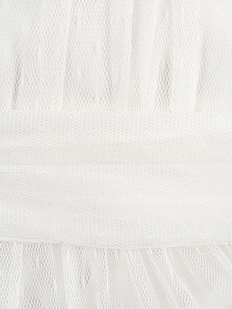 Angel & Rocket White Dot Mesh Boho Elise Maxi Dress - Image 5 of 5
