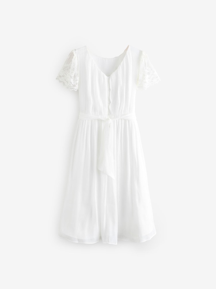 Angel & Rocket White Lace Sleeve Aria Maxi Dress - Image 2 of 2