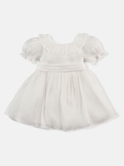 Angel & Rocket Cream Grace Frill Collar Tie Sash Dress - Image 3 of 4