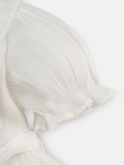 Angel & Rocket Cream Grace Frill Collar Tie Sash Dress - Image 4 of 4