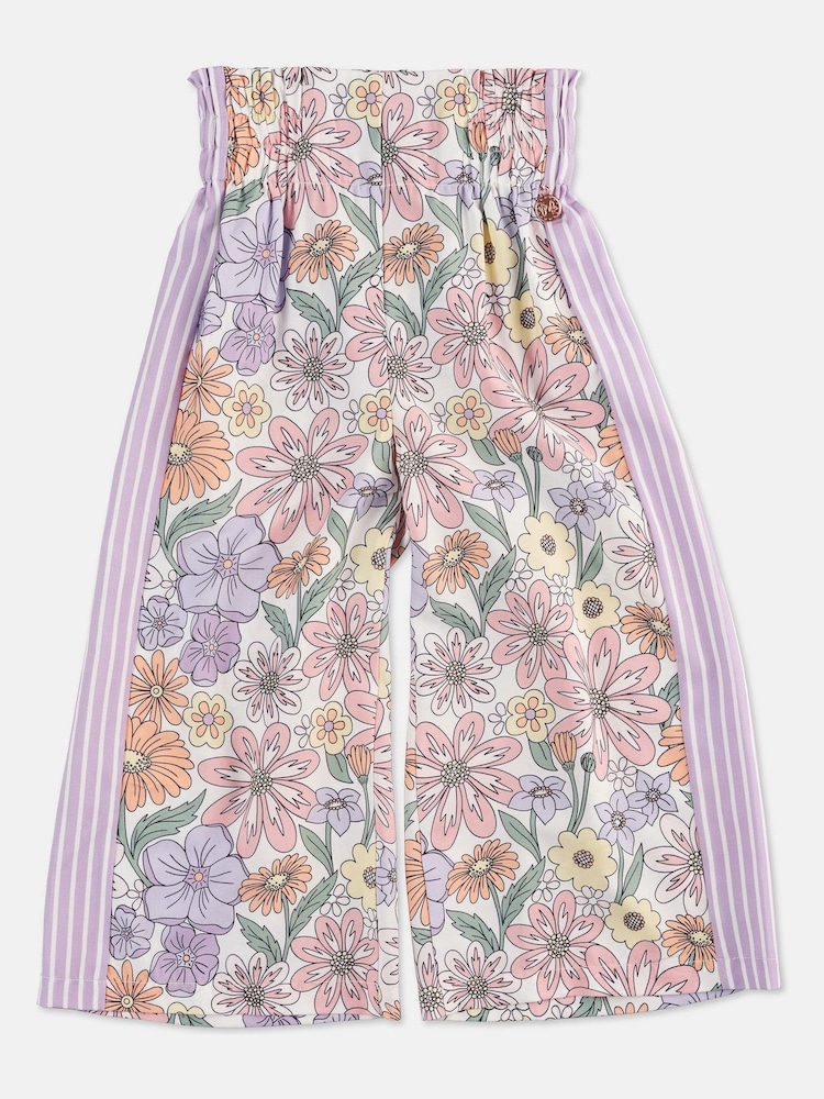 Angel & Rocket Purple Serena Printed Wide Leg Trousers - Image 2 of 4