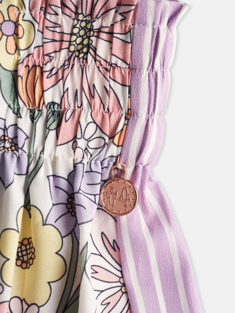 Angel & Rocket Purple Serena Printed Wide Leg Trousers - Image 4 of 4