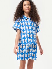 Angel & Rocket Blue Bea Woven Butterfly Shorts - Image 1 of 8