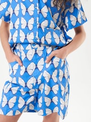 Angel & Rocket Blue Bea Woven Butterfly Shorts - Image 3 of 8