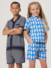 Angel & Rocket Blue Bea Woven Butterfly Shorts - Image 4 of 8