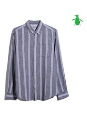 Original Penguin Orange Linen Blend Striped Shirt - Image 3 of 3