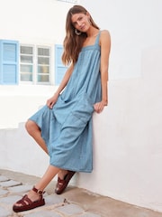 Hellblau - Sommerliches Maxikleid aus Tencel™-Leinen-Mix - Bild 1 von 1