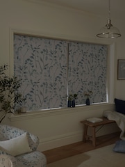 Blue Ready Made Blackout Roller Blind Isla Floral - Image 3 of 7