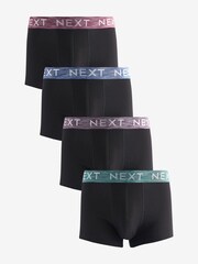 Schwarz/Silber mit meliertem Bund - Boxershorts - Bild 1 von 7