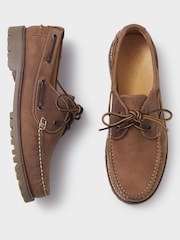 Crew Clothing Brown Leo Leather Chunky Deck Shoes - Image 4 of 4