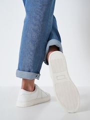 Crew Clothing White Gigi Leather Trainers - Image 2 of 6
