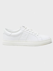 Crew Clothing White Gigi Leather Trainers - Image 4 of 6