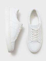 Crew Clothing White Gigi Leather Trainers - Image 6 of 6