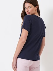 Crew Clothing Company White Cotton Jersey Top - Image 2 of 4