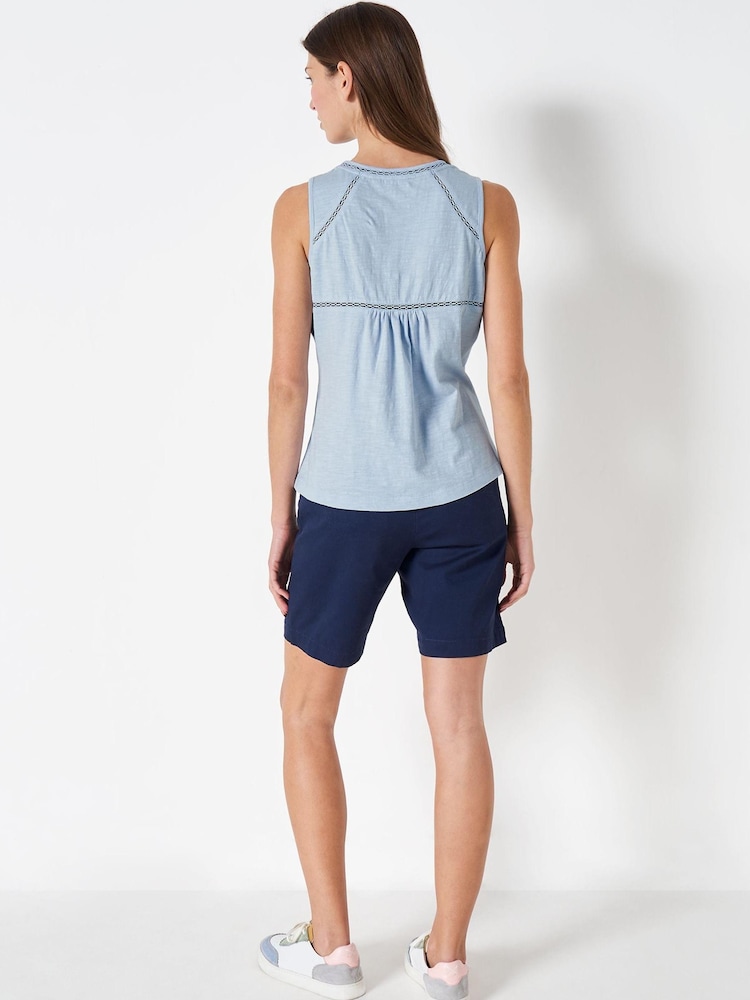 Crew Clothing Company White Cotton Jersey Top - Image 2 of 5