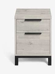 Grey Bronx Oak Effect 2 Drawer Bedside Table - Image 7 of 10
