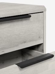 Grey Bronx Oak Effect 2 Drawer Bedside Table - Image 8 of 10