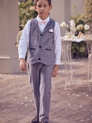 Angel & Rocket Blue Lorenzo Chambray Trousers - Image 1 of 5