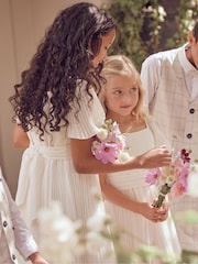 Weiß - Angel & Rocket Ballerina Plissiertes Kleid für besondere Anlässe mit Schleife - Bild 11 von 14