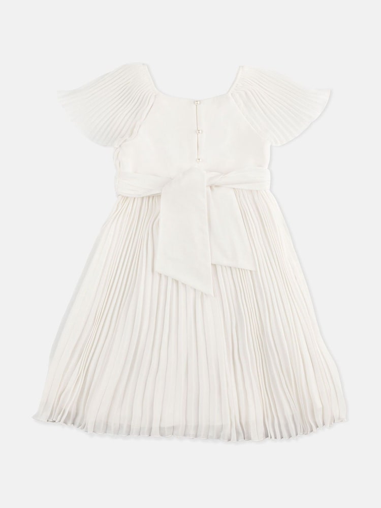 Weiß - Angel & Rocket Ballerina Plissiertes Kleid für besondere Anlässe mit Schleife - Bild 14 von 14