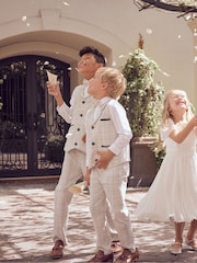 Weiß - Angel & Rocket Ballerina Plissiertes Kleid für besondere Anlässe mit Schleife - Bild 9 von 14