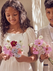 Weiß - Angel & Rocket Ballerina Plissiertes Kleid für besondere Anlässe mit Schleife - Bild 10 von 14