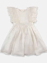 Angel & Rocket Cream Alice Lace Sleeve Satin Bridesmaid Dress - Image 3 of 5