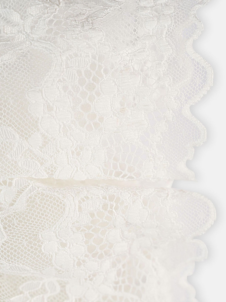 Angel & Rocket Cream Alice Lace Sleeve Satin Bridesmaid Dress - Image 5 of 5