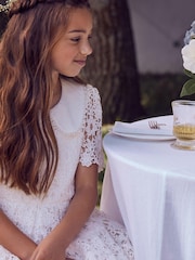 Angel & Rocket Mavea White Lace Tiered Dress - Image 13 of 17