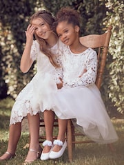 Angel & Rocket Mavea White Lace Tiered Dress - Image 7 of 17