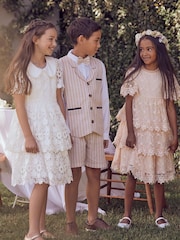 Angel & Rocket Mavea White Lace Tiered Dress - Image 9 of 17