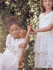 Angel & Rocket Mavea White Lace Tiered Dress - Image 10 of 17