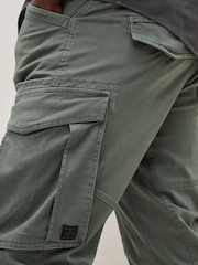 Petrol Green Slim Fit Zip Detail Stretch Cargo Trousers - Image 4 of 7