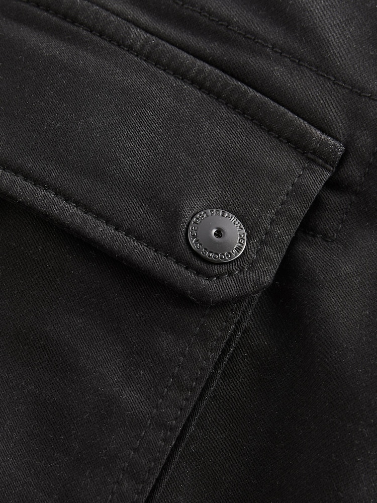 Black Motionflex Stretch Cargo Trousers - Image 10 of 10