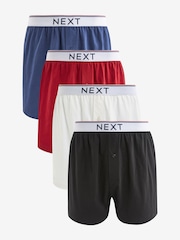 Red/Blue/White/Grey 4 pack Boxers - Image 1 of 7