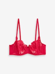 Red/Green/Cream Non Pad Balcony Lace Bras 3 Pack - Image 6 of 8