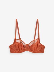 Black/Ginger Orange Lace Non Padded Full Cup Bras 2 Pack - Image 8 of 10