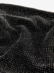 Black/ Silver Sparkle Non Pad Strappy Bandeau Bra - Image 5 of 5