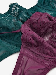 Plum Purple/Green Non Pad Strapless Bras 2 Pack - Image 14 of 14