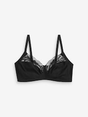 Black Total Support Embroidered Non Pad Non Wired Bra - Image 6 of 7